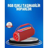 Epilons Rgb LED Işıklı 20W Taşınabilir Hoparlör Bluetooth 5.3 + Type-C Şarj