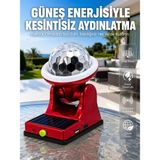 Epilons Şarjlı Rgb Projektör Lamba Güneş Enerjili Çok Fonksiyonlu Disco Işık Lambası