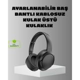 Epilons Siyah Kablosuz Bluetooth Kulaklık 300 Mah Hızlı Şarj Katlanabilir Pedli - Diğer