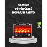 Epilons Solar Şarjlı Şömine Işıklı Bluetooth Hoparlör – Radyo, Usb, Tf Kart Destekli