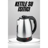 Epilons Su Isıtıcı 220 - 240 V Paslanmaz Çelik Kettle Uzun Ömürlü 2000 Watt - 1 lt - 000-Siyah