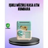 Epilons Su Yeşili Elektronik Şifreli Atm Tasarımlı Para Biriktirme Kumbarası FRTKGT25DYMUCZZZSAM51MÜZİKLİIŞIKLIKUMBARA-13