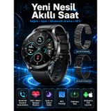 Epilons Suya Dayanıklı Dokunmatik Akıllı Saat Bluetooth 5.0, Sesli Asistan Ve Sağlık Takibi FRTKGT25DYMUUCZDT70AKILLISAAT2-1