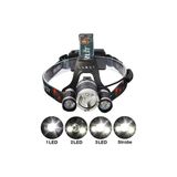 Epilons T6 Kafa Feneri 5000 Lumens 3xcree Xm-T6+2r5 Lamba LED Kamp Lambası - Diğer - Renkli