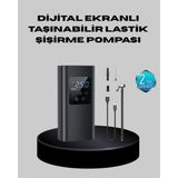 Epilons Taşınabilir 80W Kablosuz Lastik Şişirme Pompası Dijital Ekranlı - Ebatlar