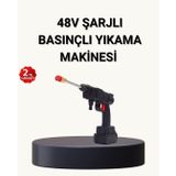 Epilons Taşınabilir Basınçlı Yıkama Makinesi – 5m Hortumlu, Köpük Şişeli, 48v Güçlü FRTKGT25DYMXUCZZZTEKBATARYALIARAÇYIKAMA-1