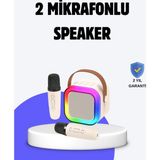 Epilons Taşınabilir Bluetooth Karaoke Hoparlör – 2400 Mah Batarya - Renkli
