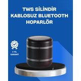 Epilons Taşınabilir Silindir Tasarım Bluetooth 5.0 Hoparlör Yüksek Bas Performanslı