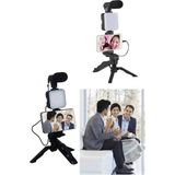 Epilons Telefon Tutucu LED Işıklı Kumandalı Mikrofon Telefon Vlog Video Kayıt Yeni Nesil