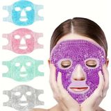 Epilons Terapi Jel Yüz Maskesi Soğuk Ve Sıcak Boncuklu Ayarlanabilir Maske (Mor)