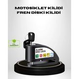 Epilons Titreşim Sensörlü Alarmlı Motosiklet Disk Kilidi 14MM Çelik Çift Kilitleme