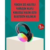 Epilons Type-C Şarjlı Rgb Işıklı Bluetooth Kulaklığı - Çok Renkli