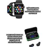 Epilons Ucuz ve Kaliteli Kulaklıklı Saat Seti Bluetooth Bağlantılı Akıllı Saat ve Kulaklık - Seçenek