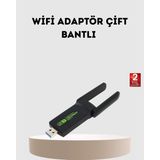 Epilons Ultratekno Dual Band Wifi Adaptör - 1200 Mbps, USB 3.0, Çift Antenli, Geniş Kapsama Alanı ve Yüksek Hız