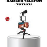 Epilons Video Çekim Kiti Tripod LED Işık Harici Mikrofon ve Bluetooth Kumanda Seti