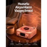 Epilons Vintage Tarz Bluetooth Hoparlör – Gece Işığı ve Zaman Göstergeli Yeni Nesil