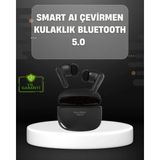 Epilons Yapay Zeka Destekli Bluetooth Kulaklık Anlık Çeviri ve Gürültü Engelleme - Ahşap
