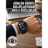 Epilons Yeni Nesil Akıllı Saat Müzik Dinleme Bildirim Görme Sesli Asistan Desteği Yeni Nesil - Çok Renkli