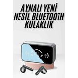 Epilons Yeni Nesil Kablosuz Kulaklık Aynalı Powerbank Özellikli Bluetooth Bağlantılı Dijital Gösterge - Renkli