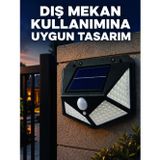Epilons zentya4516 Mey İthalat® Güneş Enerjisi ile Şarj Olan Hareket Sensörlü 3 Modlu LED Dış Mekan