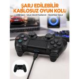 Epilons zentya4516 Mey İthalat® PS4 Uyumlu Kablosuz Oyun Kolu – Titreşimli, Şarjlı ve Ergonomik Yeni