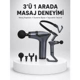 Epilons zentya4516 Mey İthalat® Titreşimli Şarjlı Masaj Aleti 3in1 Fonksiyonel Çok Amaçlı Model Yeni