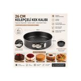 Epinox 26 Cm Kelepçeli Kek Kalıbı Yapışmaz Kaplamalı Karbon Çelik Çıkarılabilir Tabanlı Pasta ve Cheesecake Kalıbı