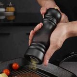 Epinox Akrilik Ahşap Baharat Değirmeni | Çelik Tuz Öğütücü 13,5 cm (DCA-135) - Siyah