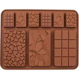 Epinox Çikolata Kalıbı - Silikon - Karışık Tablet - 1 - 26 x 26 x 7 cm