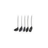 Epinox Epınox Silikon Siyah Mutfak Seti 3 (Silikon Kaşık, Spatula, Kepçe, Spagetti Kaşığı, Kevgir)