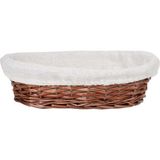 Epinox Hasır Bezli Hamur Mayalama Sepeti 20 x 14,5 x 6 cm Hasır Bezli Oval Sepet 20 Cm
