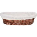 Epinox Hasır Bezli Oval Hamur Mayalama Sepeti 24 cm (ES-2417R) Pamuk Malzeme ile Şık ve Pratik Kullanım - Kahverengi