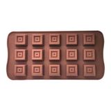 Epinox KRS-20 Kare 20.8x10.4x1.8 cm Silikon Çikolata Kalıbı