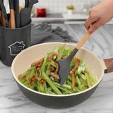 Epinox Pastry Silikon Servis Spatulası Ahşap Sap (Asp-12) - 1 Adet