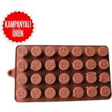 Epinox SCK-43 Karışık Emoji Silikon Çikolata Kalıbı
