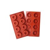Epinox Silikon Çikolata Kalıbı Donut 29.3*17*2 cm - Kırmızı