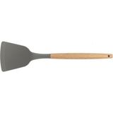 Epinox Silikon Servis Spatulası Ahşap Saplı 31,5 cm Karıştırma Aparatı