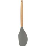 Epinox Silikon Sıyırma Spatulası Ahşap Sap (Ash-13) - Siyah