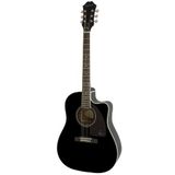 Epiphone AJ-220SCE Solid Top Elektro Akustik Gitar (Ebony)