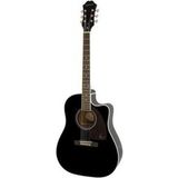 Epiphone J-45EC Studio - Solid Top Fishman Presys-II Elektro Akustik Gitar (Ebony)