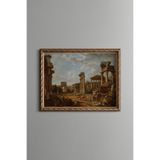 epiqart Antik Roma Harabeleri - Vintage Desenli Çerçeve - İnce Model