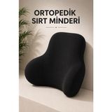 EpiRelax Araba ve Ofis İçin Bel Destek Minderi Visco – Ortopedik Bel Yastığı, Sırt Destek Minderi, Duruş Düzeltici Ergonomik Tasarım - 45 x 65 cm - Siyah