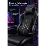 EpiRelax Bilgisayar Oyuncu Koltuğu Visco Bel Desteği Gaming Sandalye İçin Ayarlanabilir Kayışlı Bel Minderi