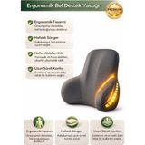 EpiRelax Duruş Düzeltici Ortopedik Bel Yastığı – Visco Bel Destek Minderi, Sırt Destek Yastığı, Araba ve Ofis Koltuğu İçin - 45 x 65 cm - 02A-Beyaz