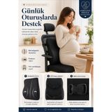 EpiRelax Hamileler İçin Ev Ofis Koltuk Bel Destek Minderi Ortopedik Visco Bel Yastığı Hamile Oturuş Desteği