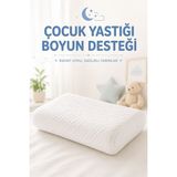 EpiRelax Omurga Destekli Çocuk Yastığı – Boyun Destekli Visco Ortopedik Uyku Yastığı - 34 x 56 cm - 02A-Beyaz
