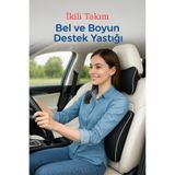EpiRelax Ortapedik Boyun Ve Bel Yastığı Takımı - Araç - Ofis - Ev İçin Uygun Visco Yastık