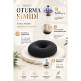 EpiRelax Ortopedik Oturma Yastığı Simit | Kuyruk Sokumu Destekli Konfor Minderi