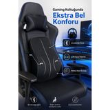 EpiRelax Oyuncu Koltuğu İçin Visco Bel Destek Yastığı Gaming Koltuk Bel Desteği Ergonomik Sırt Minderi