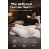 EpiRelax Premium Visco Boyun Yastığı Ergonomik Tasarım Nefes Alabilir Kılıflı Uyku Yastığı